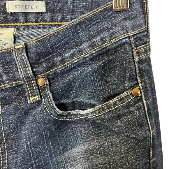 Old Navy Boot Cut Jeans Size 4 Short Ultra Low Waist Stretch Cotton Denim Blue - Picture 7 of 10